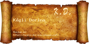 Kégli Dorina névjegykártya