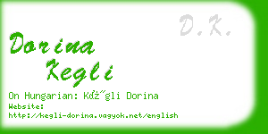 dorina kegli business card